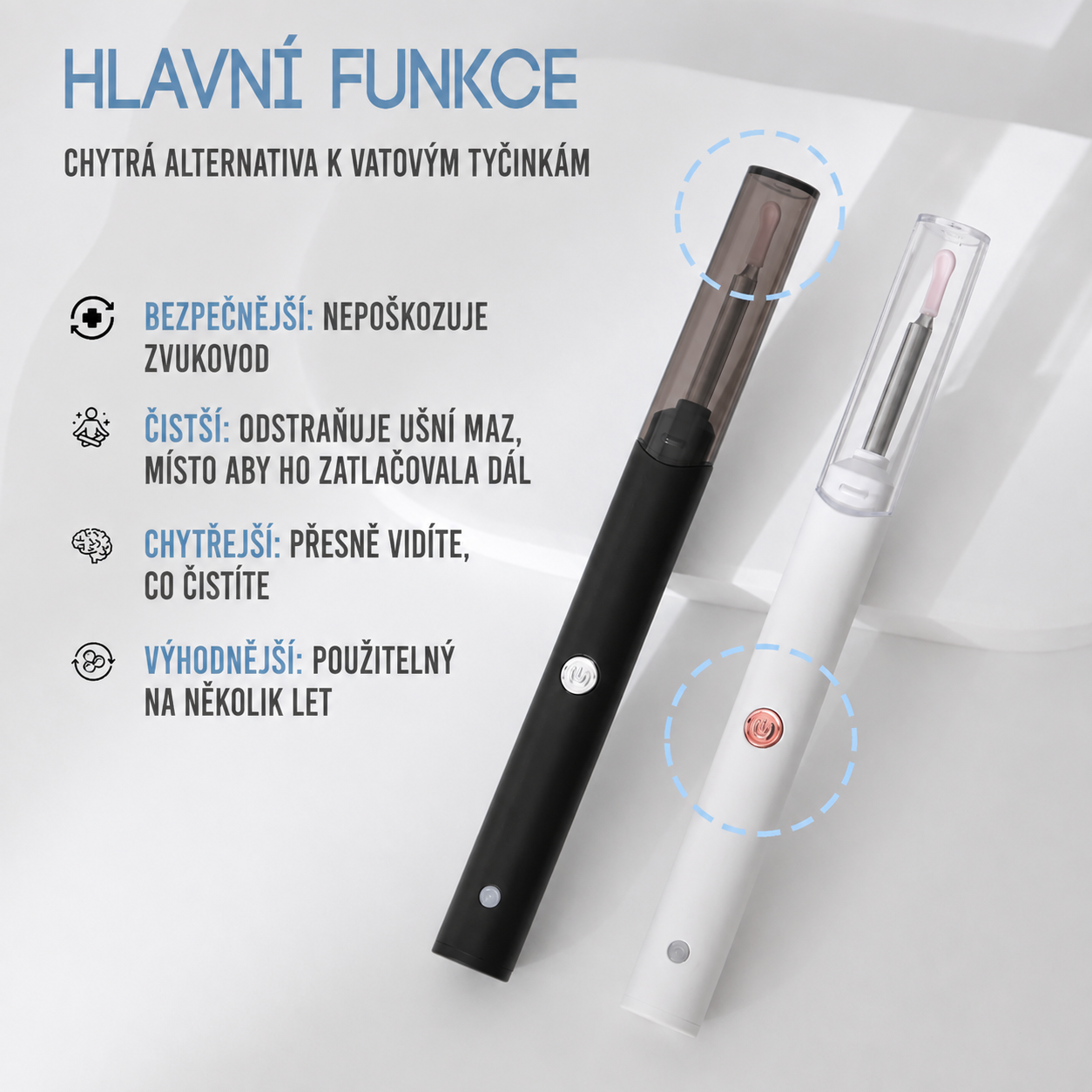 EarGlow: Čistič ušního mazu s kamerou