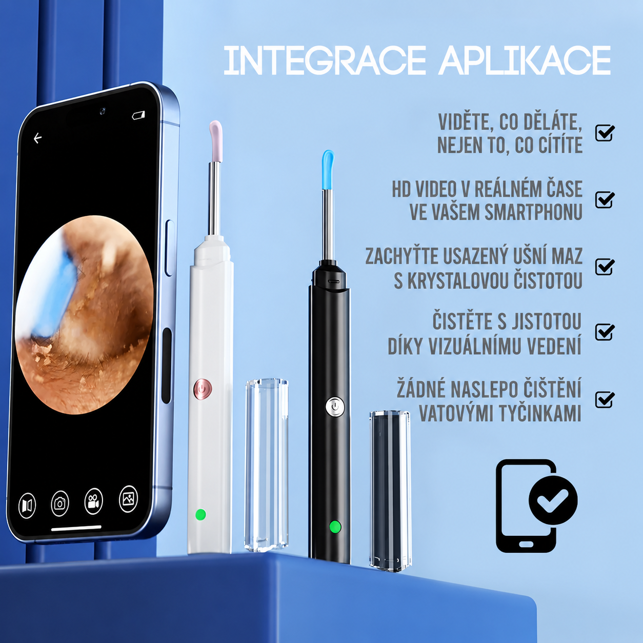 EarGlow: Čistič ušního mazu s kamerou