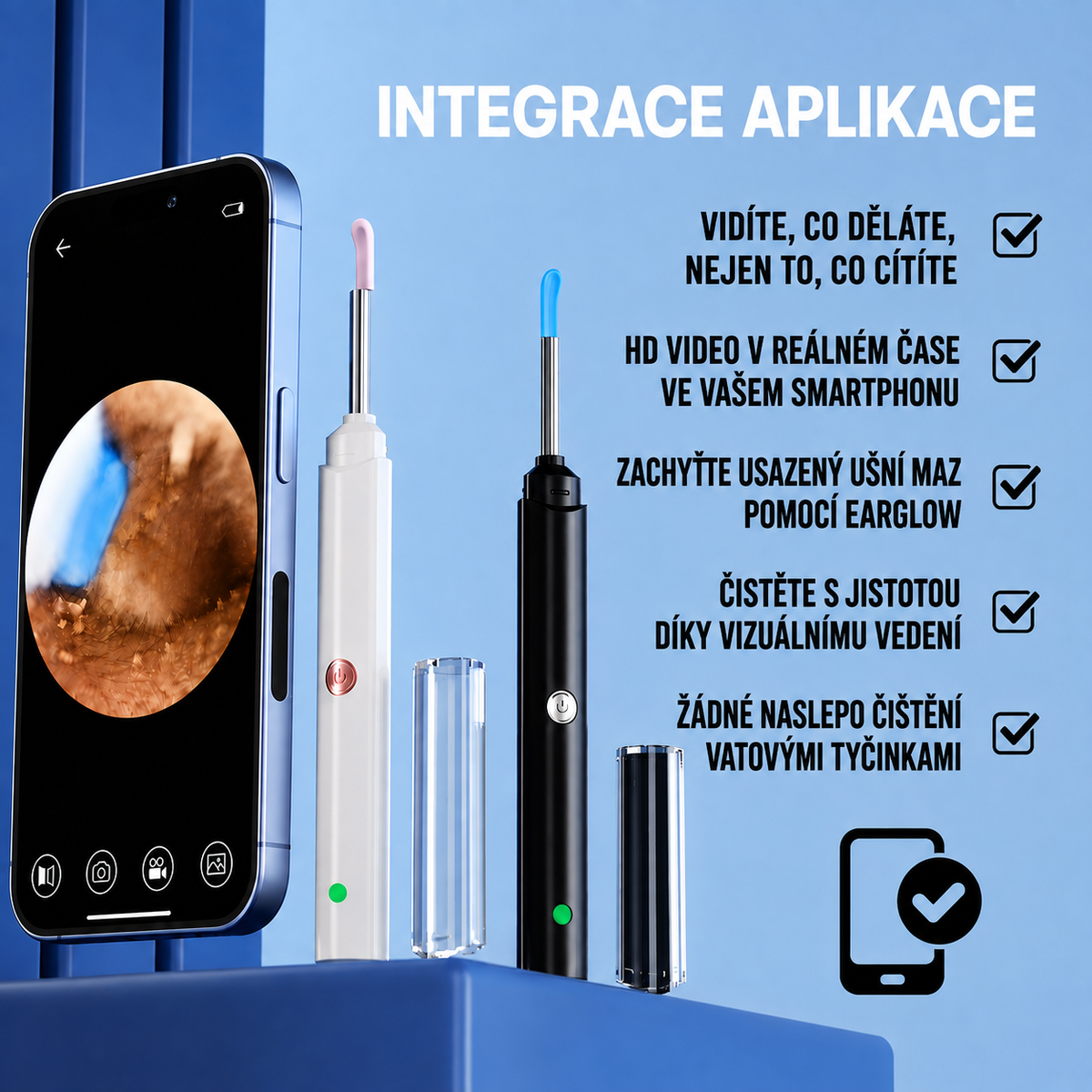 EarGlow: Čistič ušního mazu s kamerou