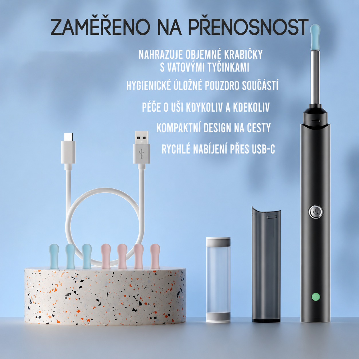 EarGlow: Čistič ušního mazu s kamerou